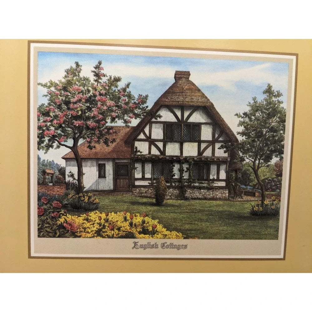 Pimpernel English Cottages Placemats Set‎ of 6 Cork Backed Made in England